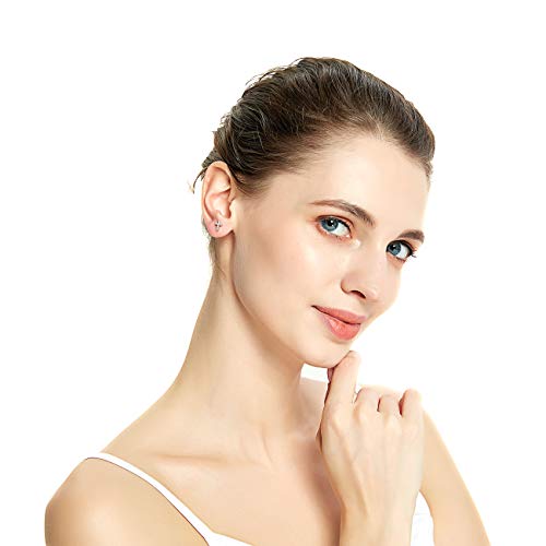 REVEMCN 925 Sterling Silver and Stainless Steel Cross Stud Earrings for Women Men, 3 Pairs - color: 3 Pairs