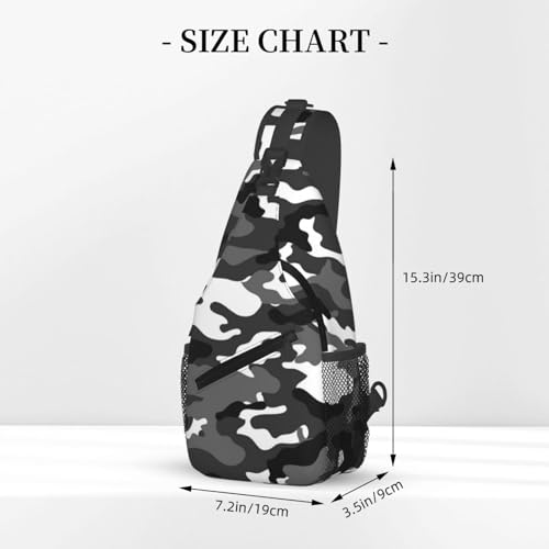 Sling Backpack For Men Hiking Daypack Crossbody Shoulder Bag Travel Chest Pack | Hiking - color: Grey Camouflage