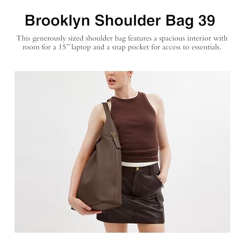 COACH Brooklyn Shoulder Bag 39 - color: Dark Stone