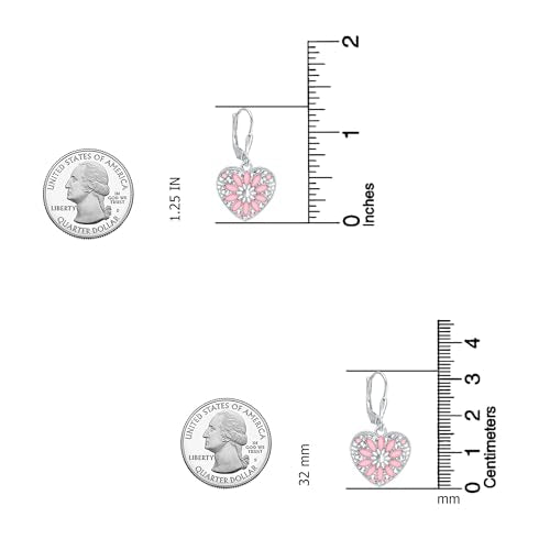 LeCalla 925 Sterling Silver Filigree Dangle Earrings for Women | Gold, Rose Gold & Rhodium Plated Diamond-Cut Filigree Drop Earrings | Lightweight Earrings Jewelry Gift - color: Heart Filigree