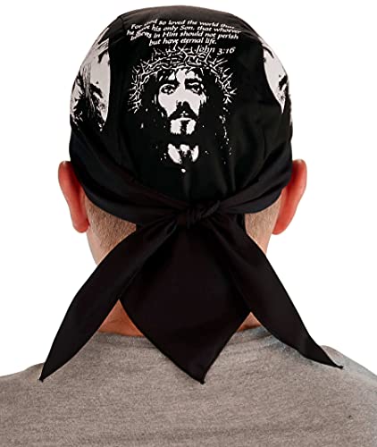 Sparkling EARTH - American Made Skull Caps Doo Rags Do Rag Durag Headwrap Head Wraps Skullies - Made in The USA! - color: John 3:16 Religious Faith Based American Made Skull Cap