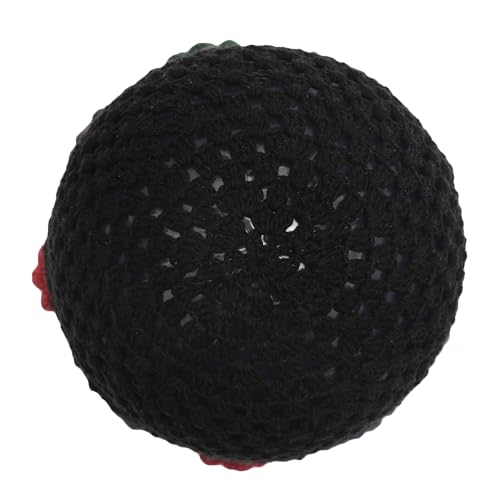ZLYC Women Cotton Crochet Slouchy Beanie Hat Handmade Knit Summer Skull Cap - color: Colorful Flower Black
