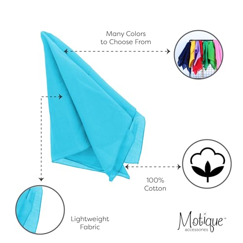 Motique Accessories Solid Color Bandana - color: Turquoise