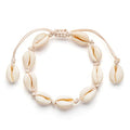 Fesciory Puka Shell Anklet for Women Summer Natural Cowrie Adjustable Ankle Bracelet, Handmade Boho Hawaiian Beach Seashell Jewelry - color: A3:Beige Shell Anklet