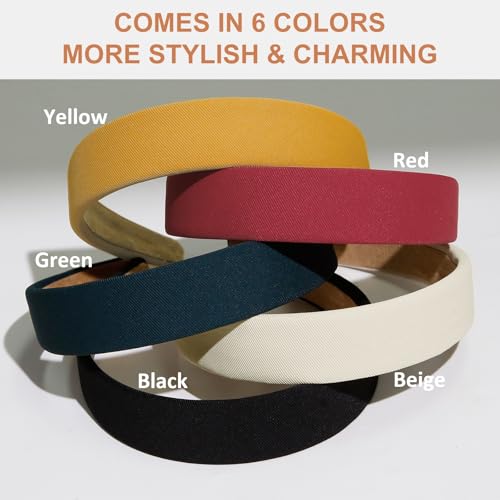 TERSE Headbands for Women Trendy Non Slip Headband for Girls Long Short Hair, Cute Ribbed Women Headbands Elastic Hair Bands Fashion Hard Head Band Holiday Christmas Accessories 1 Inch - color: Headbands Color-E