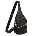 Xsecnua Crossbody Sling Bag Small Sling Backpack, Cross Body Bag Chest Bag for Women Men Travel Hiking Daypack - color: Black