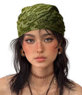 21"x21" Soft Cotton Bandana for Men and Women Unisex Head Wrap Scarf Headband Face Mask for Outdoor - color: Qm-in the Olive