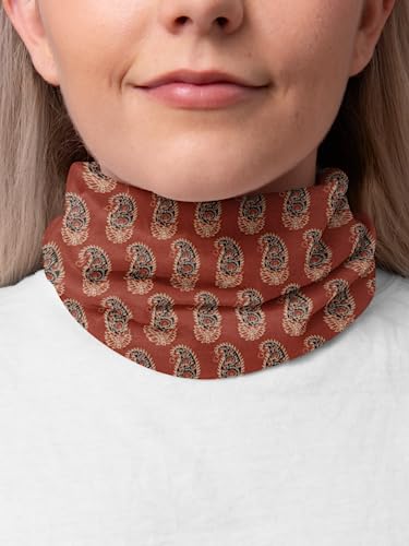 AVKA Studio 100% Cotton Bandanas for Women & Men, 2 Pack 20x20 Inch, 22x22 inch Hand Printed, Lightweight Cotton Handkerchief - color: Terracotta Red, size: 20 x 20 Inches