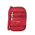 Baggallini Journey Crossbody Bags for Women 9x6 Small Lightweight Travel Handbag W/RFID - color: Ruby Red Quilt