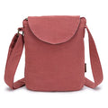 OPQRSTU Women's Retro Small Size Canvas Shoulder Bag Hippie Boho Crossbody Handbag - color: Orange