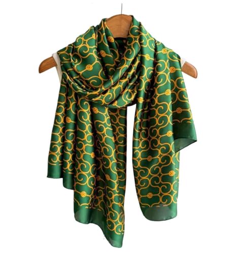 Acotavie Scarfs for Women Fashion Scarves Long Floral Pattern Scarf Headscarf Lightweight Sunscreen Shawls - color: Dark Green