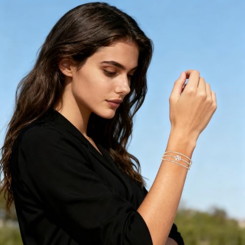 Women's Multi-Layer Rhinestone Cuff Bracelet Sparkling Crystal Tennis Bangle for Bridal Wedding Party - color: 1266 Gold