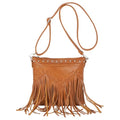 Hoce Women’s Leather Fringe Messenger Bag Large Hobo Crossbody Tassel Shoulder Bags, Gift for Mom Wife Girlfriend - color: 08816black