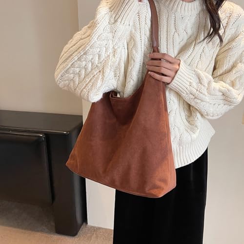 Straw Hobo Bag for Women 2026 Boho Woven Beach Purse Large Summer Straw Tote with Lining Black Raffia Shoulder Bag | straw material - color: Suede Hobo-brown
