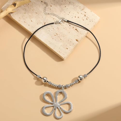 HUASAI Choker Necklace for Women Boho Necklaces Country Concert Outfits for Women Layered Western Choker Necklace Boho Cowgirl Jewelry Accessories Dress - color: U:Flower Boho Necklace
