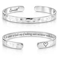 Carviell Bracelet - Gifts for Women – Inspirational, Friendship, Love, Mom, Daughter, Sister, Christian, Graduation, Memorial & Wedding Gifts – 100+ Phrases – Stainless Steel, Gift-Ready - style: SISTER'S Gift - A sister is God’s way of making sure we nev