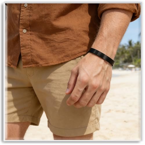 Xusamss Open Cuff Bracelet for Men Stainless Steel Wide Flat Bangle, Simple Mens Jewelry, Polished Steel Bracelet Band for Men, Wide Cuff Bracelet - color: Black