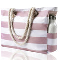 Clothirily Beach Bag for Women - Large Beach Tote Bag, Waterproof Sandproof Beach Bag with Zipper, Large Swim Pool Beach Tote - color: Pink