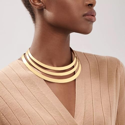 choice of all Chunky Gold Necklace Statement Necklace for Women Punk Chain Thick Gold Choker Jewelry Trendy Birthday Gifts - color: F:chunky necklace