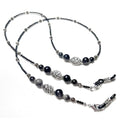 Damanse Beaded Glasses Chain,Eyeglass & Sunglass Strap For Women Stylish - color: Obsidian