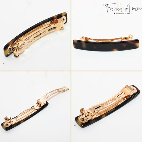 French Amie Small 2 1/4 inch Celluloid Handmade Hair Barrette No Slip Grip Durable Styling Women Hair Accessories Hair Clip for Girls, Made in France(Tokyo) - color: Tokyo