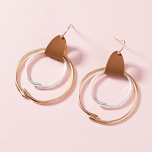 Boho Teardrop Earrings, Handmade Copper Bohemian Earrings, Dangle Antique Ethnic Jewelry for Women - color: 4 Pairs