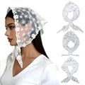 3 Pcs Bandanas for Women, Lace Head Scarf Triangle Hair Bandana Headband Cute Headscarf Boho Floral Kerchief