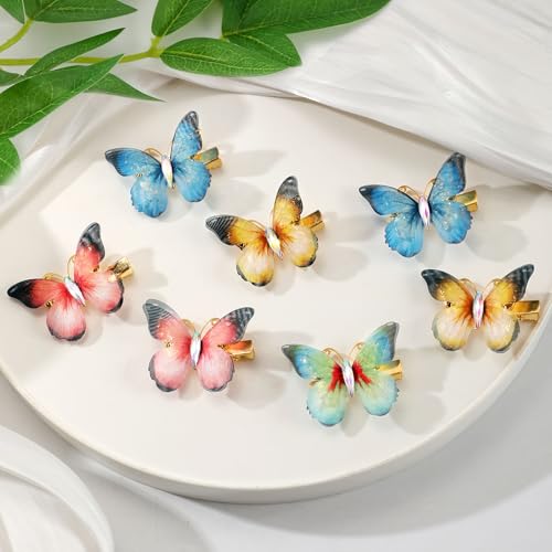 18Pcs Rhinestone Butterfly Hair Clips for Teens Women, Y2K Glitter Hair Jaw Clips, Cute Headwear Gifts for Wedding and Back to School Golden Color - color: Gorgeous Style