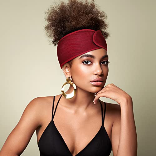 Haysandy 4 Pcs Mesh Hair Wrap for Women Pixie Hair Mesh Wrap Adjustable Pixie Cut Head Band for Sleeping Styling Makeup(Black, Wine Red, Royal Blue, Dark Purple) - color: Black, Wine Red, Royal Blue, Dark Purple