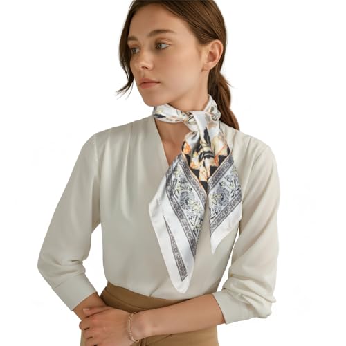 RIIQIICHY Women Head Hair Scarf Like Satin Silk Scarf Sleeping Hair Wrapping Night 27.5" - color: C017