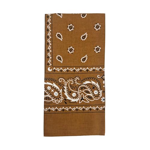 Vamqor 100% Cotton 10 Pack Fine Bandanas - color: Mocha