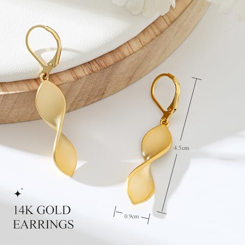 Dangle Earrings For Women, Silver Plated Lightweight Drop Earrings With Sparkling Cubic Zirconia,14K Gold Plated Hypoallergenic Face Shaping Earrings For Wedding Party Daily Office Jewelry Gift - color: Gold-C