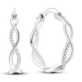 NARMO 925 Sterling Silver Hoop Earrings for Women Hypoallergenic Lightweight Simple Huggie Hoop Earrings Twisted Hoop Earrings Colorful Cubic Zirconia Hoop Earrings Rainbow Hoop Earrings - color: Twist Irish Celtic Knot