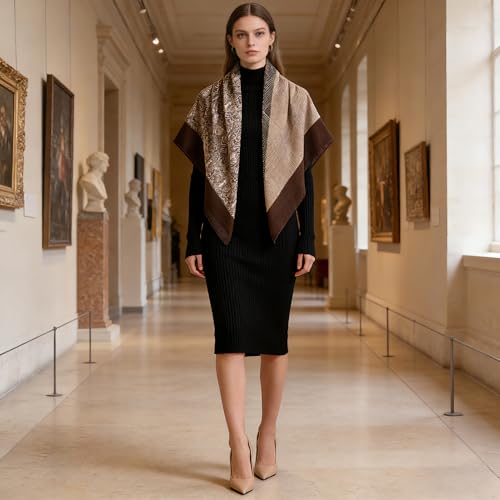 41" Large Square Scarf Hairscarf Fashion Scarves Hair Wrapping Scarfs Night Sleeping Headscarf for Women B06 - color: B069