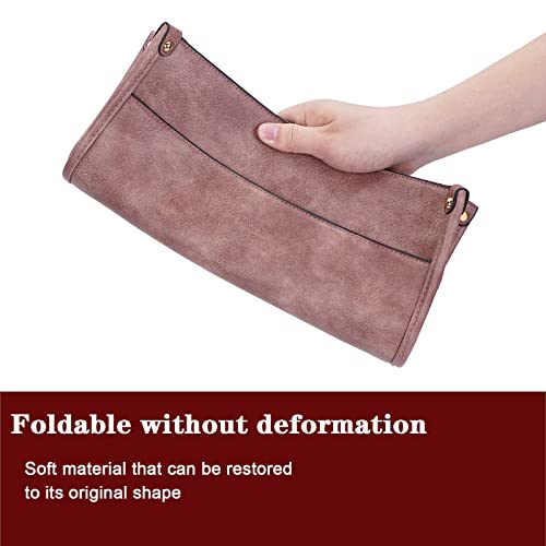HKCLUF Crossbody Bag Purse for Women 2PCS/Set Leather Hobo Handbag Wallet Set With 2Adjustable Guitar Strap Shoulder Bag | Purse - color: A12-deeppink