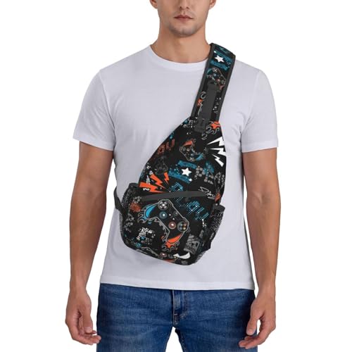 Sling Backpack For Men Hiking Daypack Crossbody Shoulder Bag Travel Chest Pack | Hiking - color: Game