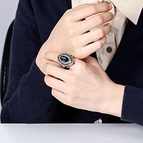 Women Ring - 32mm Turkish Style Gemstone Women Jewelry J0769 - color: Multicolor