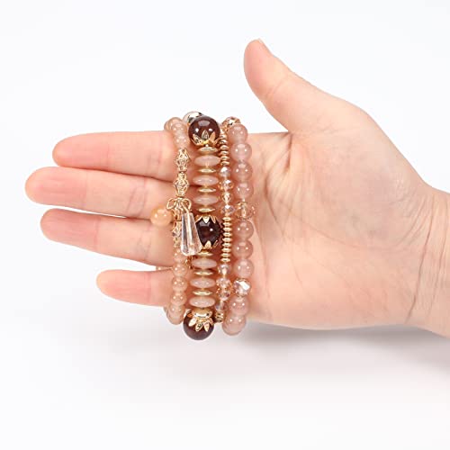 Bohemia Bracelets for Women Vintage Stackable Beads Bracelets Charm Stretch Beach Jewelry - color: Color 2
