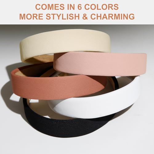 TERSE Headbands for Women Trendy Non Slip Headband for Girls Long Short Hair, Cute Ribbed Women Headbands Elastic Hair Bands Fashion Hard Head Band Accessories 1 Inch - color: Headbands Color-D