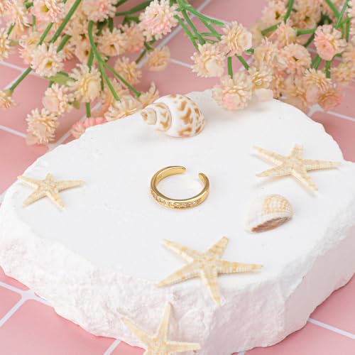 Toe Rings for Women, Adjustable Toe Rings Simple Open Band, Summer Beach Foot Jewelry Set gold Toe Ring - color: Gold