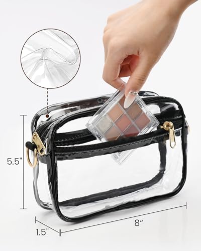 HULISEN Clear Bag for Stadium Events, Clear Purses for Women Stadium Crossbody, Transparent Handbag for Concerts & Sports Fan - style: A15
