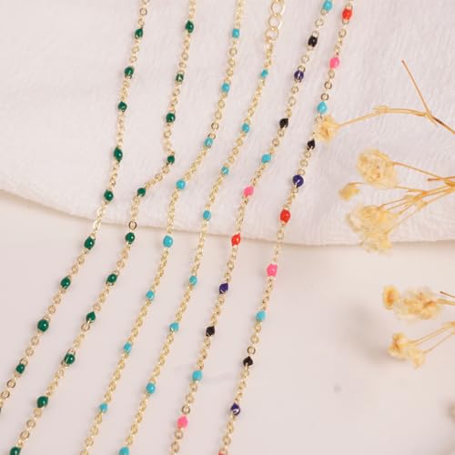 Gold Necklaces for Women Trendy, 14K Gold Plated Dainty Lip Chain Simple Choker Hypoallergenic Waterproof Boho Necklace Fashion Accessories Women Jewelry for Her - color: O chain-red
