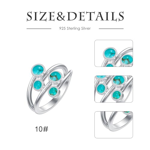 Turquoise Rings 925 Sterling Silver Real Turquoise Ring Natural Turquoise Ring Vintage Handmade Turquoise Jewelry Turquoise Stone Ring Gift for Women