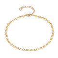 LOYATA Dainty Ankle Bracelet,14K Gold Plated Tiny Bead Anklet Dainty White Cubic Zirconia Cross Tassel Foot Chain Cute Lucky Moon Evil Eye Foot Jewelry Boho Anklets for Women - color: sequins
