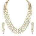 Aheli Indian Bollywood Style Wedding Faux Kundan Necklace with Earrings Set Ethnic Bharatanatyam jewellery set Gift for Women - color: White 2