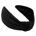 Black Headbands for Women Non Slip. Trendy Soft Velvet Headband's Girls Year-round Stylish Hair Accessory, All-Day Wear Adjustable Top Knot Head Band, Hairband Knotted Headband Fashion Designer - color: Black