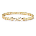 5mm Mesh Link Chain Bracelets for Women 14K Gold Bracelets Dainty Link Bracelet 6.5-8 Inches Jewelry Gifts Sweat Proof and Fade Resistant Lifetime Quality - color: Mesh Link Chain-7.5