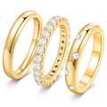 KSF 2Pcs / 3Pcs / 4Pcs Stackable Rings for Women, Gold and Silver Plated Stack Ring Set for Everyday Wear, Gift for Her - color: Style1