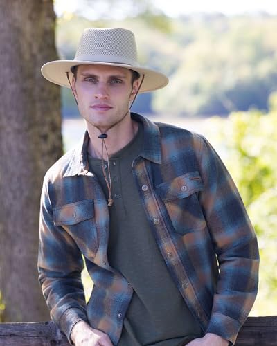 Bouie Safari Sun Hat - UPF 50+, Water-Repellent Wide Brim Bucket Hat for Hiking, Fishing - color: Khaki, size: X-Large