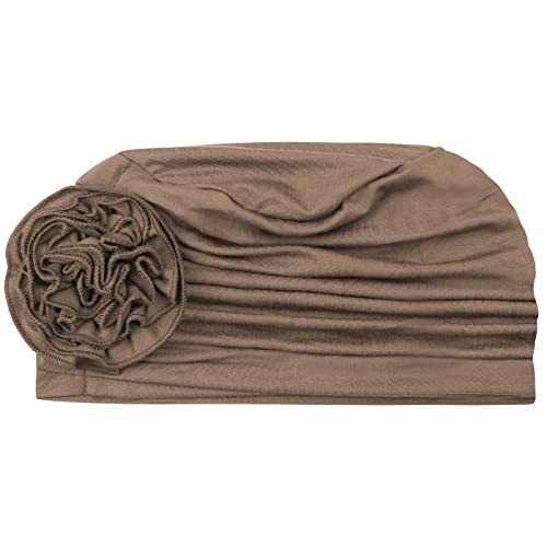 Alnorm Flower Design Chemo Hair Loss Caps Cancer Headwear for Women - color: Khaki